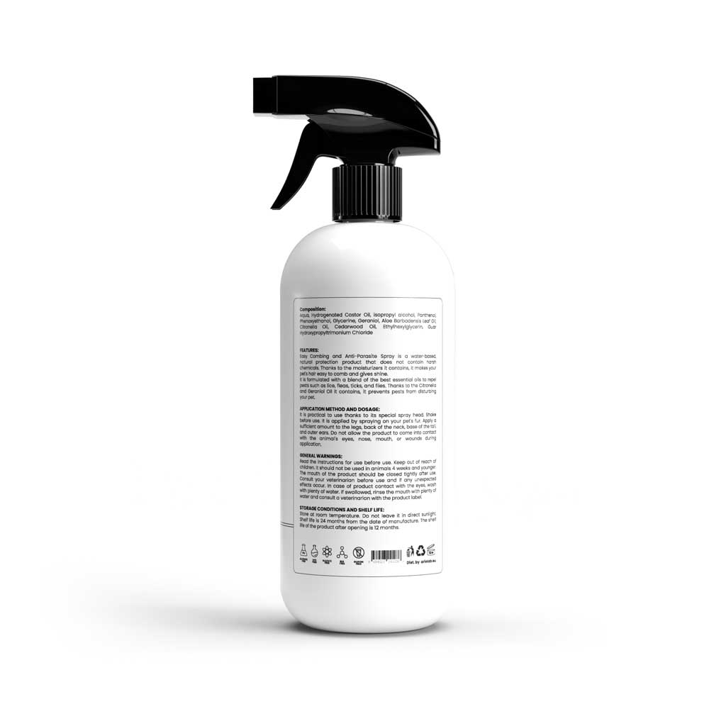 Veterinary - Easy Combing and Anti-Parasite Spray - Bottle Back