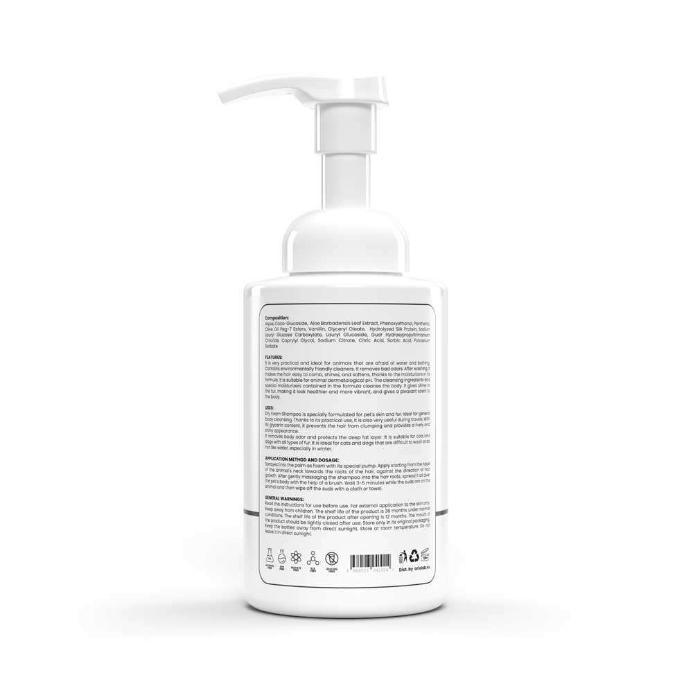 Veterinary - Dry Foam Shampoo - Bottle Back